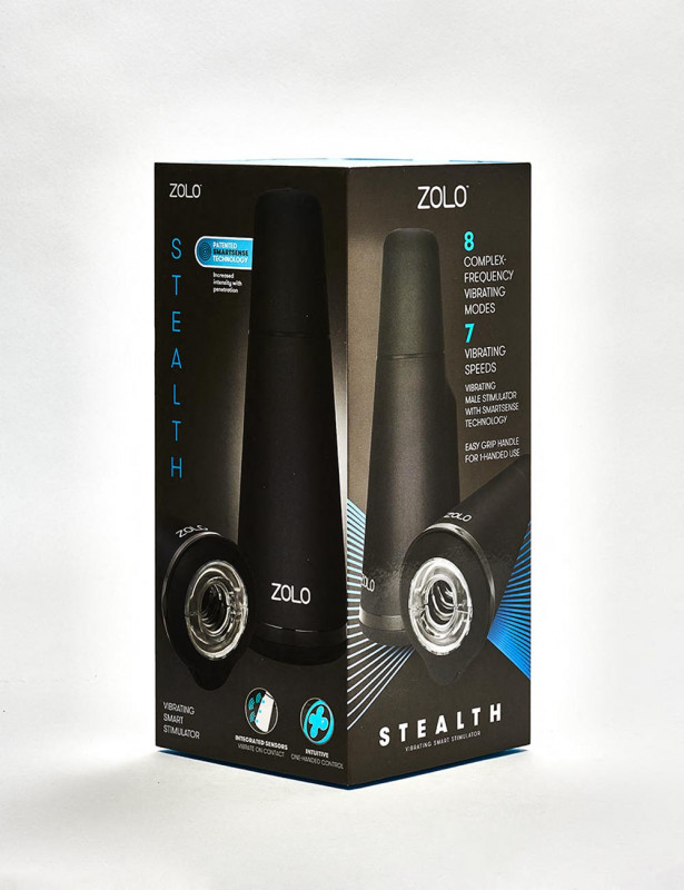 Vibrating Masturbator Stealth from Zolo side packaging