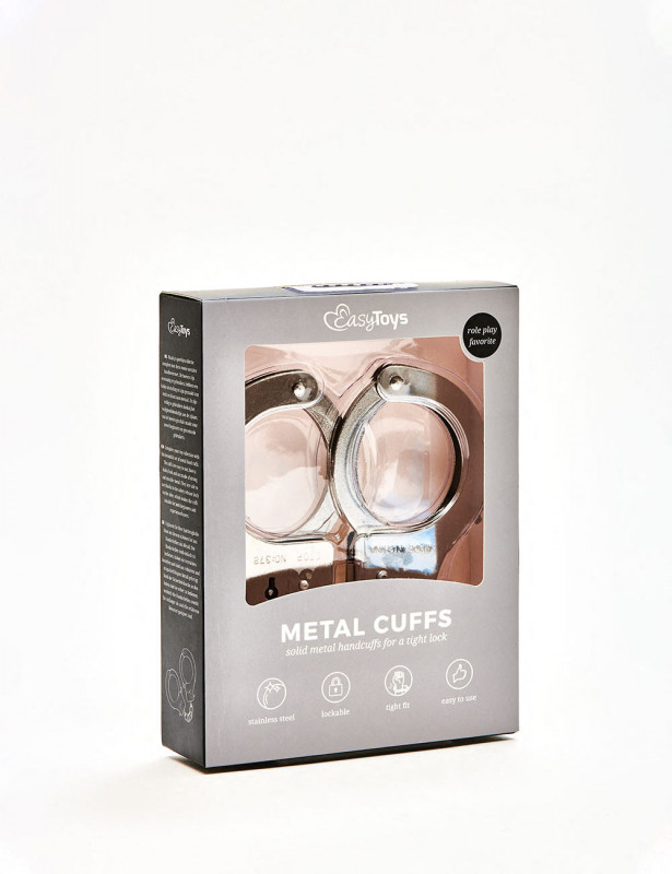 Handcuffs Stainless steel from Easy Toys front packaging Handcuffs Stainless steel from Easy Toys front packaging