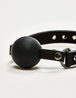 Leather and Metal Ball Gag BDSM