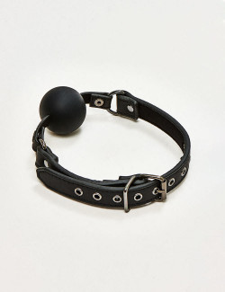 Leather and Metal Ball Gag BDSM from easy toys