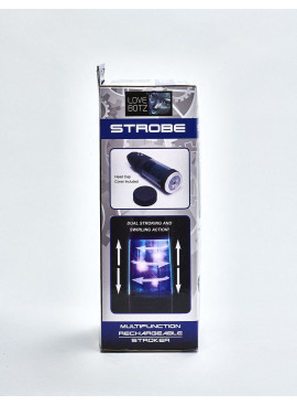 Strobe Automatic Multi-Function masturbator from Lovebotz side packaging