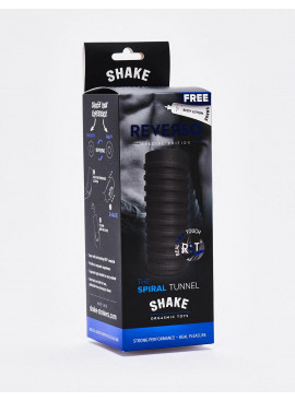 Masturbator Shake Spiral Tunnel Black packaging