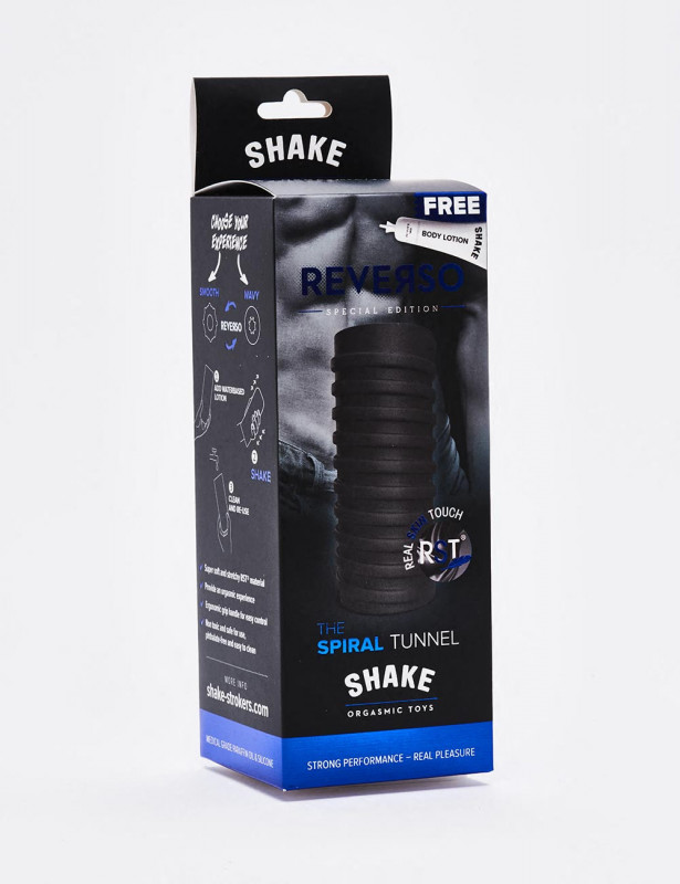 Masturbator Shake Spiral Tunnel Black packaging Masturbator Shake Spiral Tunnel Black packaging
