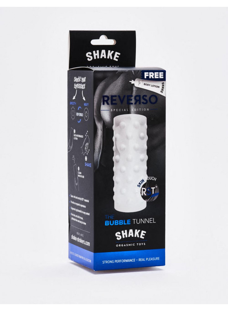 Masturbator Shake Bubble Tunnel Transparent packaging