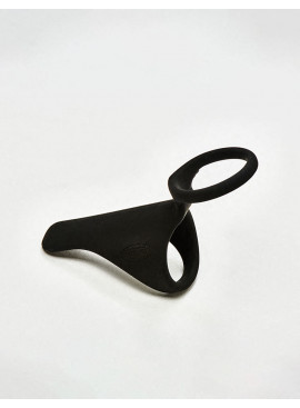 Black Stand up silicone cock ring from Malesation
