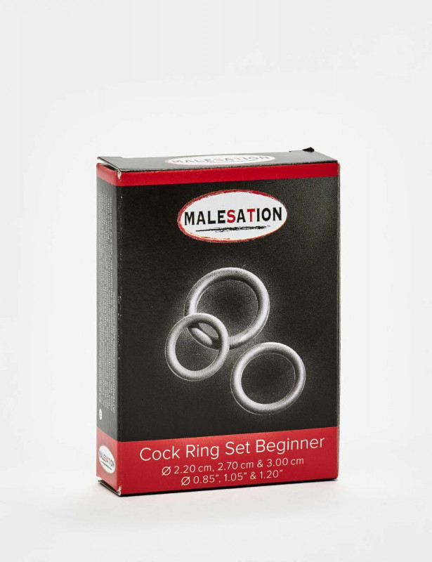 Silicone cock ring set from Malesation packaging Silicone cock ring set from Malesation packaging