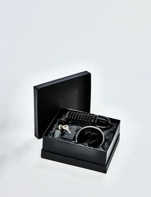 BDSM Chastity Cage from Black Line packaging BDSM Chastity Cage from Black Line packaging