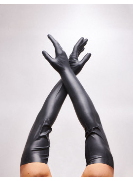 Black BDSM Fisting Gloves detail
