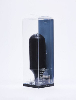 Black anal plug 13cm Maxima packaging