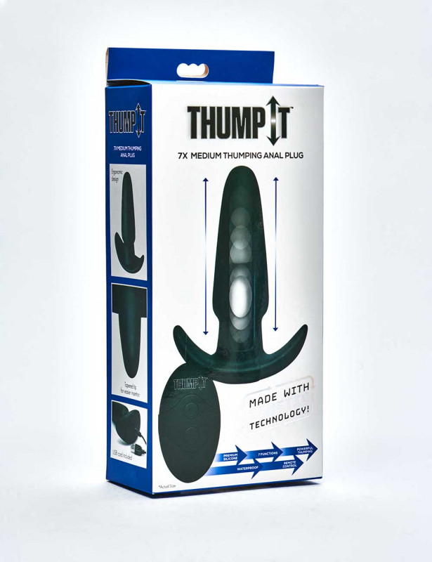 Thump-It Vibrating Anal Plug packaging Thump-It Vibrating Anal Plug packaging