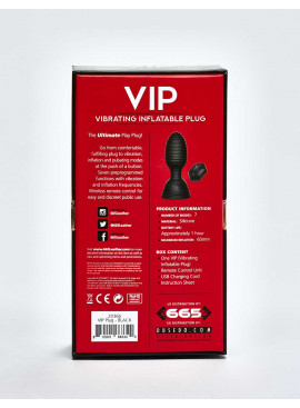 VIP Vibrating Inflatable Butt Plug packaging
