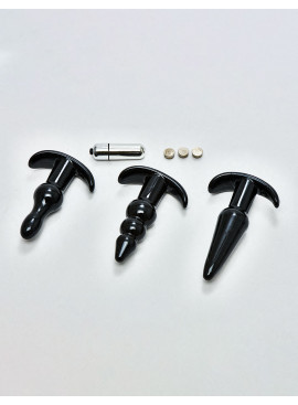 Set of 3 Vibrating Butt Plug detail
