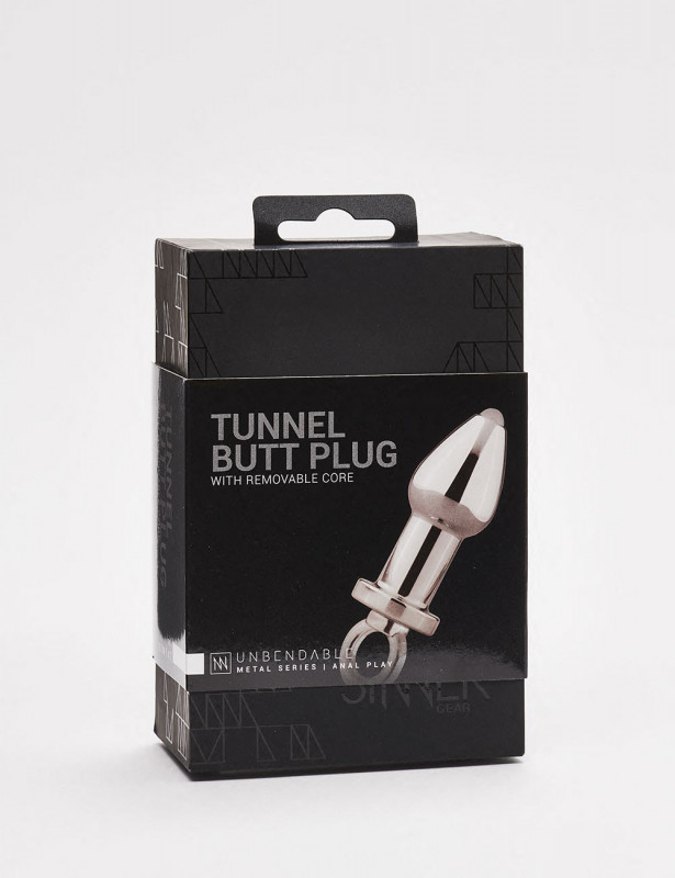 Stainless steel Tunnel Butt Plug from Sinner packaging Stainless steel Tunnel Butt Plug from Sinner packaging