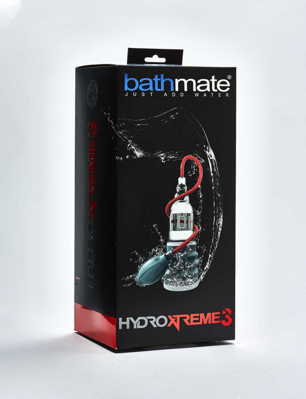 Penis Pump HYDROXTREME3 packaging from Bathmate Penis Pump HYDROXTREME3 packaging from Bathmate