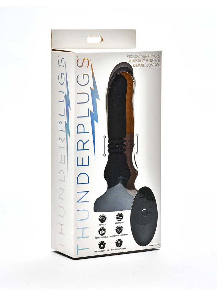 Thunderplugs Vibrating Butt Plug with remote packaging