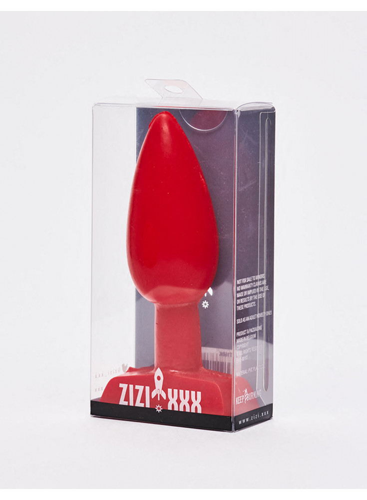 Red anal plug 11cm Raise Zizi XXX packaging