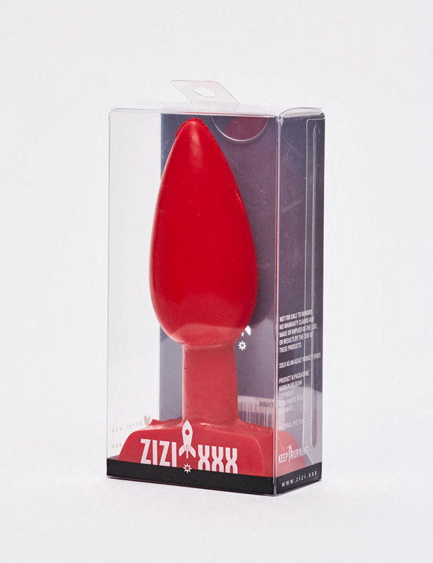 Red anal plug 11cm Raise Zizi XXX packaging Red anal plug 11cm Raise Zizi XXX packaging