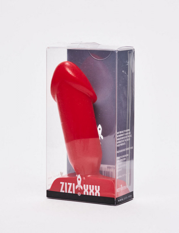Red anal plug 10cm Kokku Zizi XXX packaging Red anal plug 10cm Kokku Zizi XXX packaging