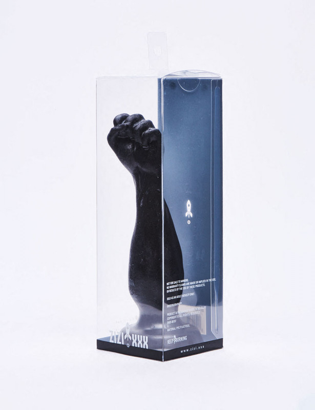 Black anal plug 18.5cm One Fist Zizi XXX packaging Black anal plug 18.5cm One Fist Zizi XXX packaging