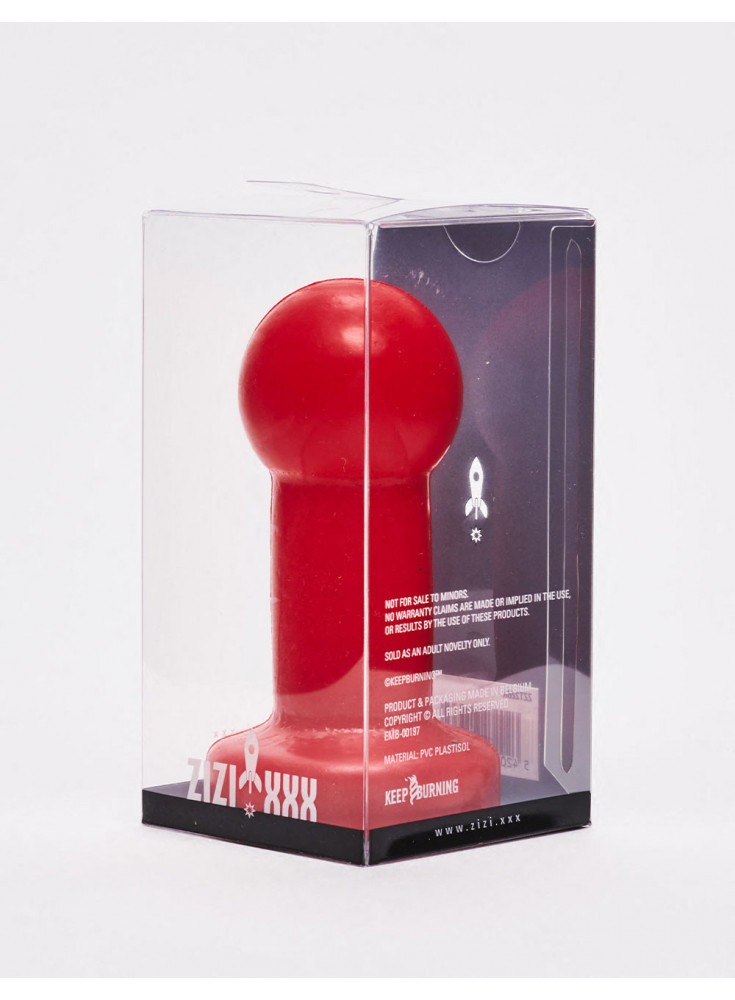 Red anal plug 12cm Hitch 5 Zizi XXX packaging