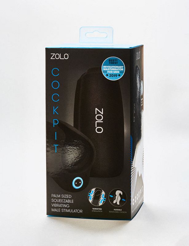 Cockpit Vibrating Masturbator by Zolo packaging Cockpit Vibrating Masturbator by Zolo packaging