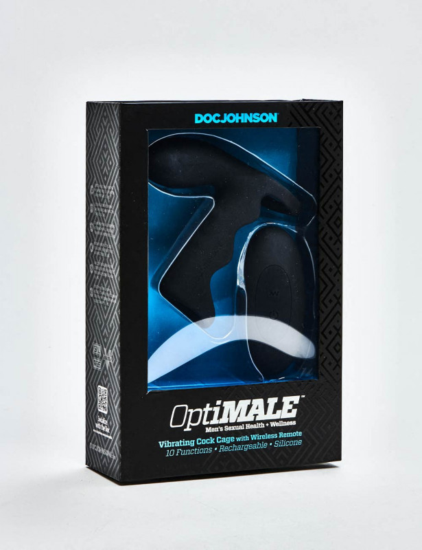 Vibrating Cock Cage OptiMALE From Doc Johnson packaging Vibrating Cock Cage OptiMALE From Doc Johnson packaging