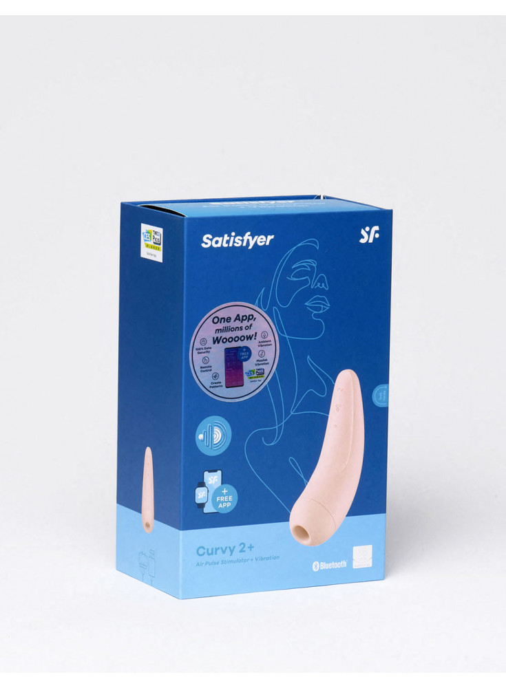 Pink Curvy Air Pulse Stimulator by Satisfyer packaging