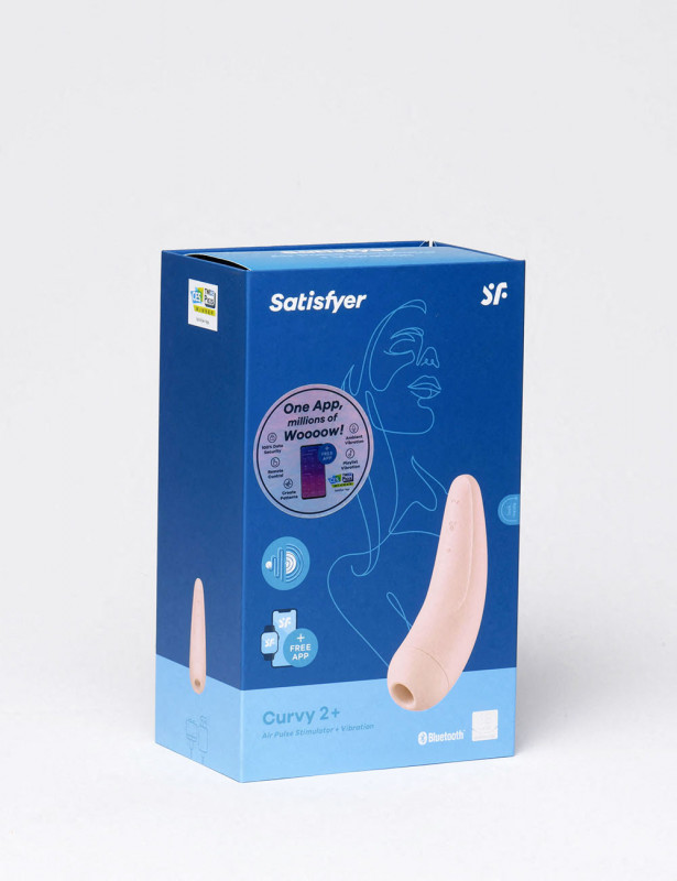 Pink Curvy Air Pulse Stimulator by Satisfyer packaging Pink Curvy Air Pulse Stimulator by Satisfyer packaging