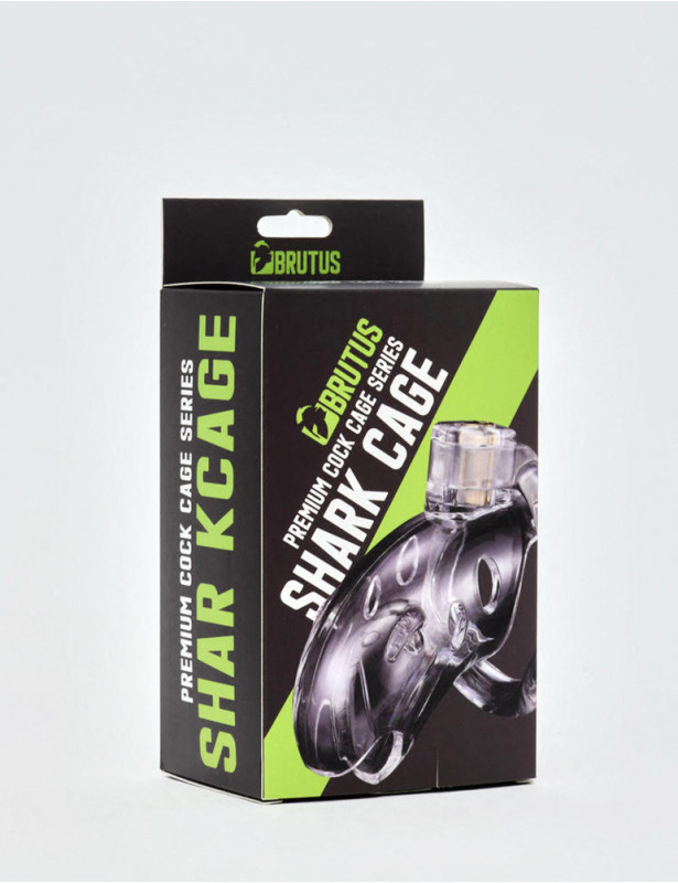 Transparent Chastity Shark Cage by Brutus packaging Transparent Chastity Shark Cage by Brutus packaging