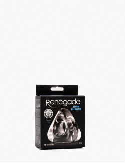 Transparent Junk Pusher Cock Ring by Renegade packaging