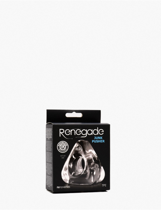 Transparent Junk Pusher Cock Ring by Renegade packaging Transparent Junk Pusher Cock Ring by Renegade packaging