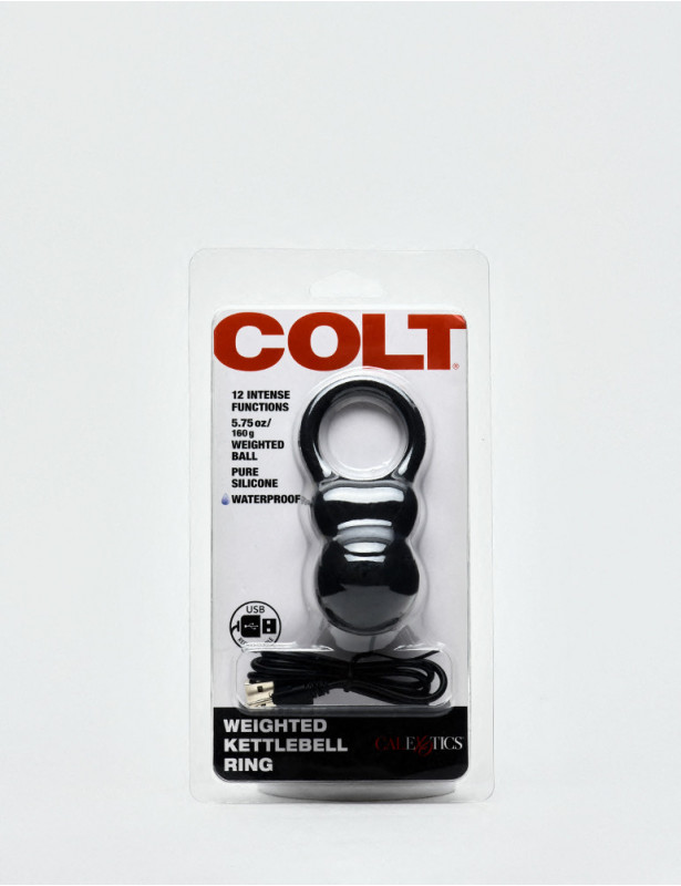 Kettlebell Silicone Cock Ring by CalExotics packaging Kettlebell Silicone Cock Ring by CalExotics packaging