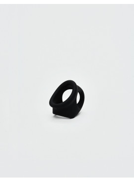 Black Silicone Chute Cock Ring from Sport Fucker