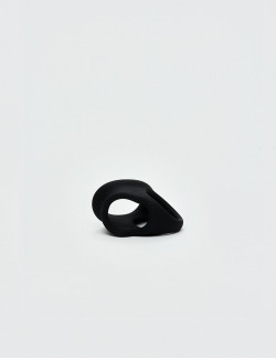 Black Silicone Chute Cock Ring