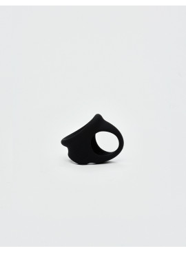 Black Silicone Chute Penis Ring from Sport Fucker