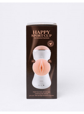 Vibrating Masturbator Happy Sport Cup by Shequ side packaging