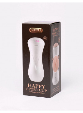 Vibrating Masturbator Happy Sport Cup by Shequ packaging