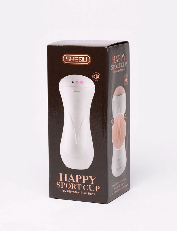 Vibrating Masturbator Happy Sport Cup by Shequ packaging Vibrating Masturbator Happy Sport Cup by Shequ packaging