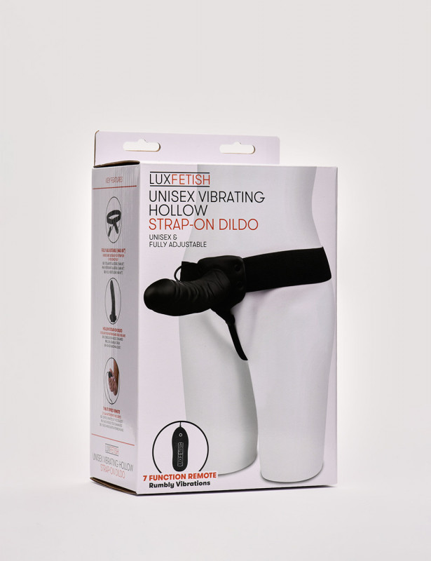 Unisex vibrating hollow strap-on dildo packaging Unisex vibrating hollow strap-on dildo packaging