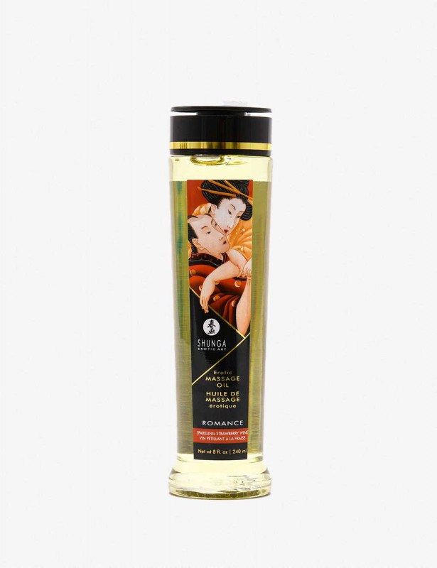Massage Oil - Sparkling Strawberry Wine 240ml - SHUNGA