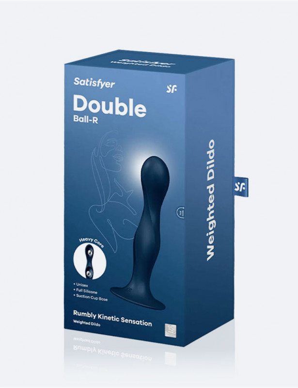 Double Ball-R Dark Blue Dildo - SATISFYER