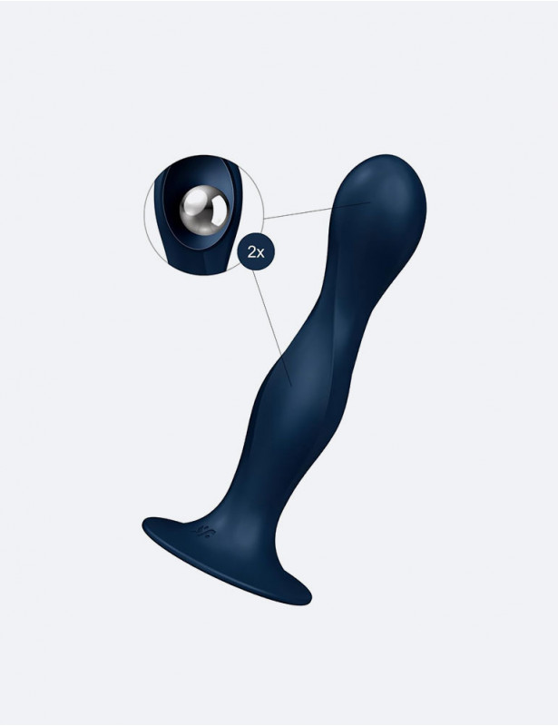 Dark Blue Double Ball-R Dildo