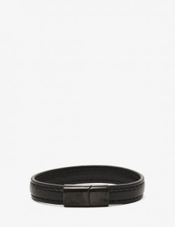Cock Ring Bracelet All Black - 665 Leather