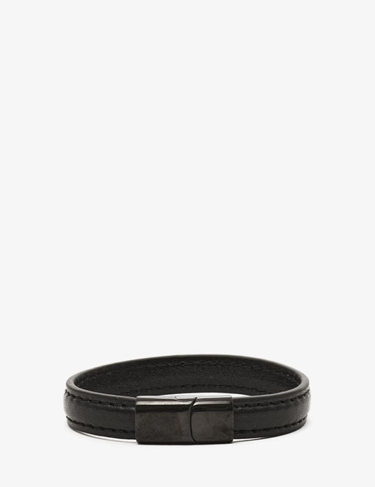 Cock Ring Bracelet All Black - 665 Leather