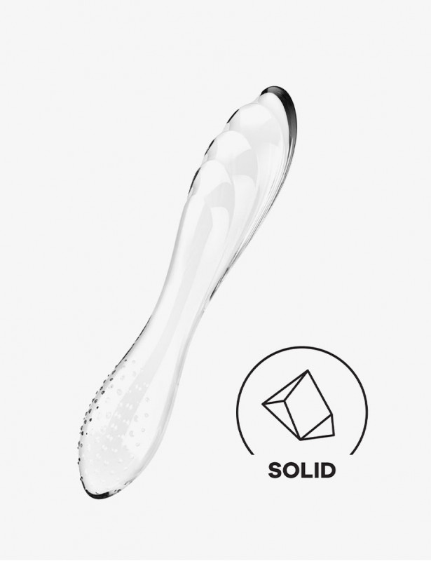 Solid Dazzling Crystal 1 Glass Dildo