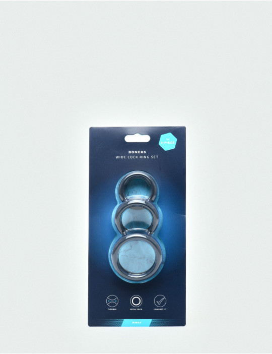 Cock Rings - Set of 3 - Silicone - Boners